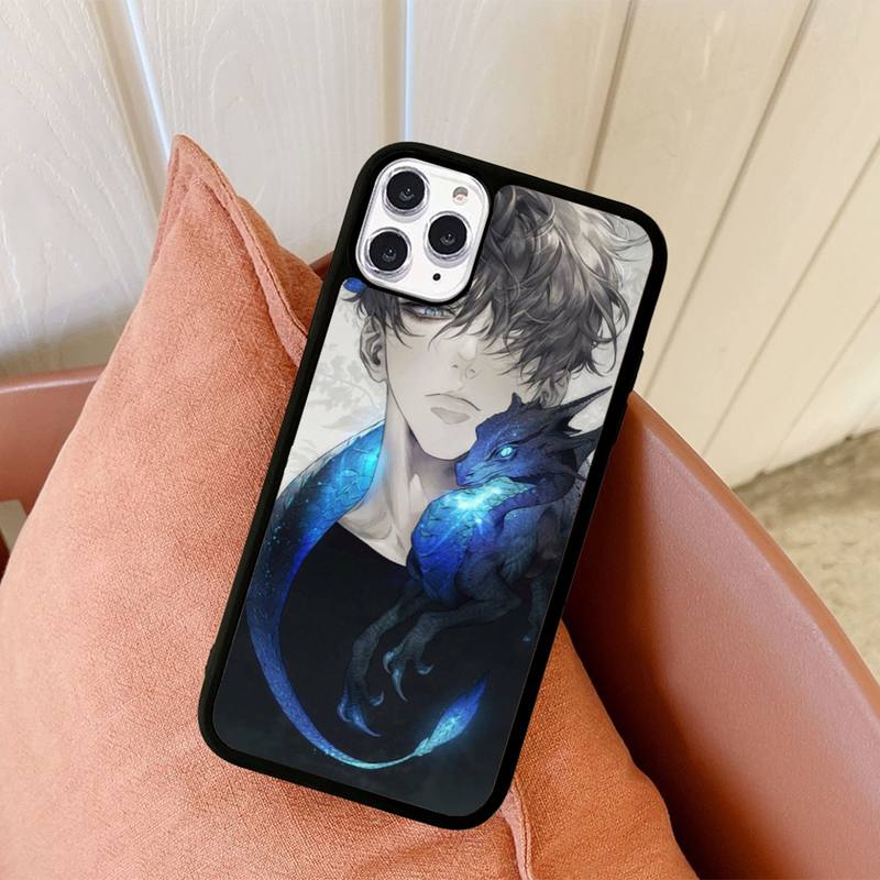 Anime Solo Leveling Handyhülle Silikon PC+TPU Hülle für iPhone 11 12 13 Pro Max 8 7 6 Plus X SE XR Hart Fundas