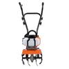 Tiller Cultivator Gas Powered, 43CC 2-Stroke Garden Cultivator, Tiller with 4 Steel Adjustable Front Tines for Lawn, Garden and Field Soil Cultivation