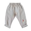 Boys' Cotton-Linen Elastic Waist Pants for Small & Medium Kids – Solid Color, Lightweight, Mosquito-Repellent Trousers
