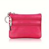 Porte-monnaie en cuir véritable pour femme, Mini pochette en peau de vache, Mini portefeuille avec chaîne