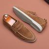 Men's Classic British Style Penny Loafers Moccasins Men Casual Slip-on Shoes Suede Leather Mens Light Comfortable Driving Flats