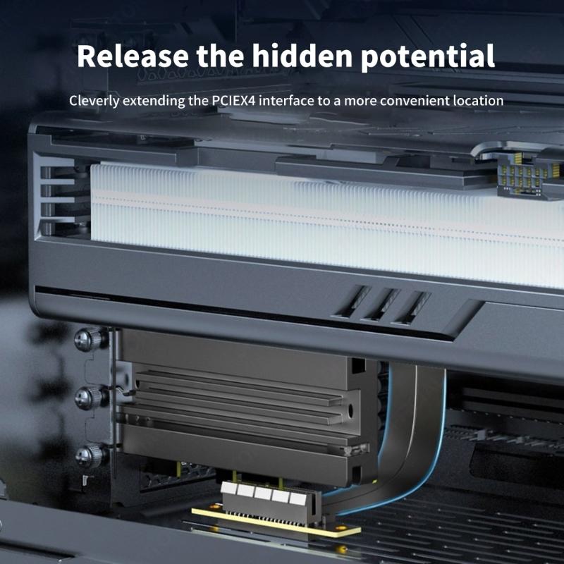 PCIe4.0 4X Expansion Cable Supporting NVMe M.2 SSDs GPU and Networking Cards Featuring AntiInterference Shielding