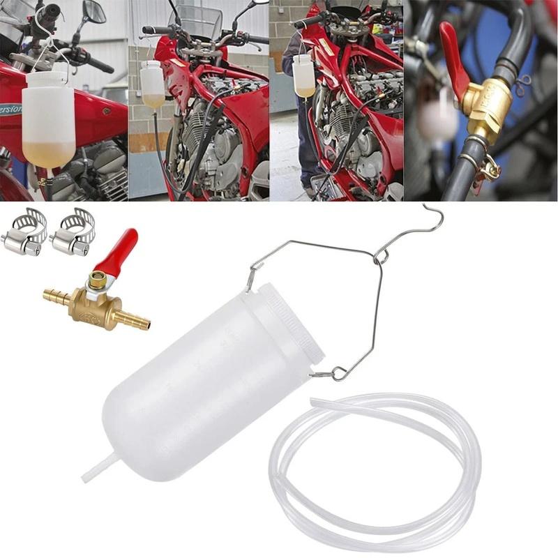 High Quality Motorcycle 4 Litre Auxiliary Fuel Tank Carb Gas Tanks With Hose Clips Balancing Tool Replacement Accessories