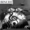 3d Music Notes Guitar Duvet Cover Set For Teens Adults Bedroom Decor Music Bedding Sets Fashion Hip Hop Comforter Cover