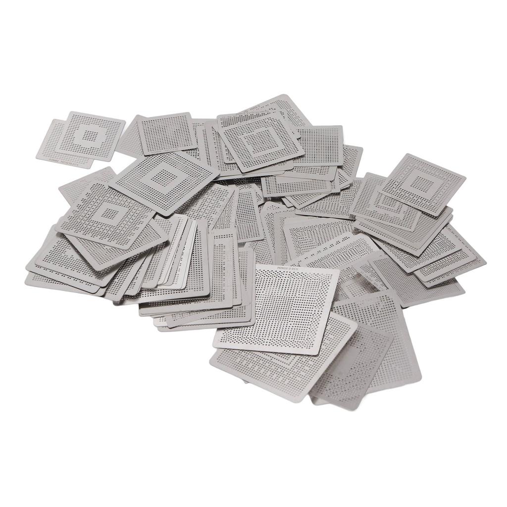144 Pcs BGA Reballing Stencils 304 Stainless Steel Multi Functional Universal Reballing Rework Templ