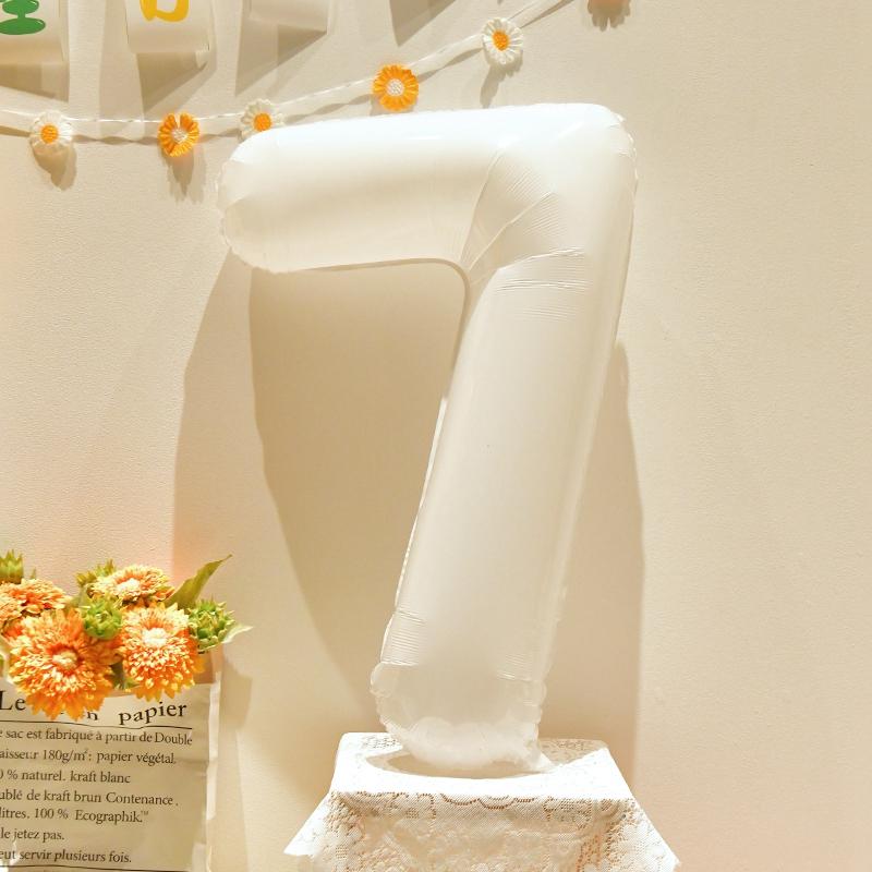 32 Inch White Number Balloons 0-9 Large Digital Foil Helium Ball Wedding Birthday Baby Shower Graduation Anniversary Party Decor