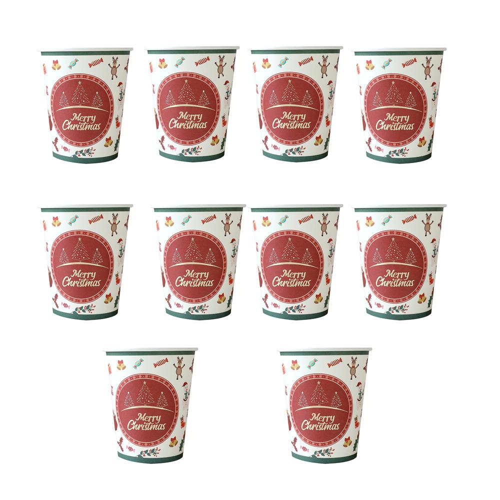 Christmas Disposable Tableware Sets Santa Claus Party Tablecloths Paper Plates Cups Tissue Napkins Straws Decoration Supplies