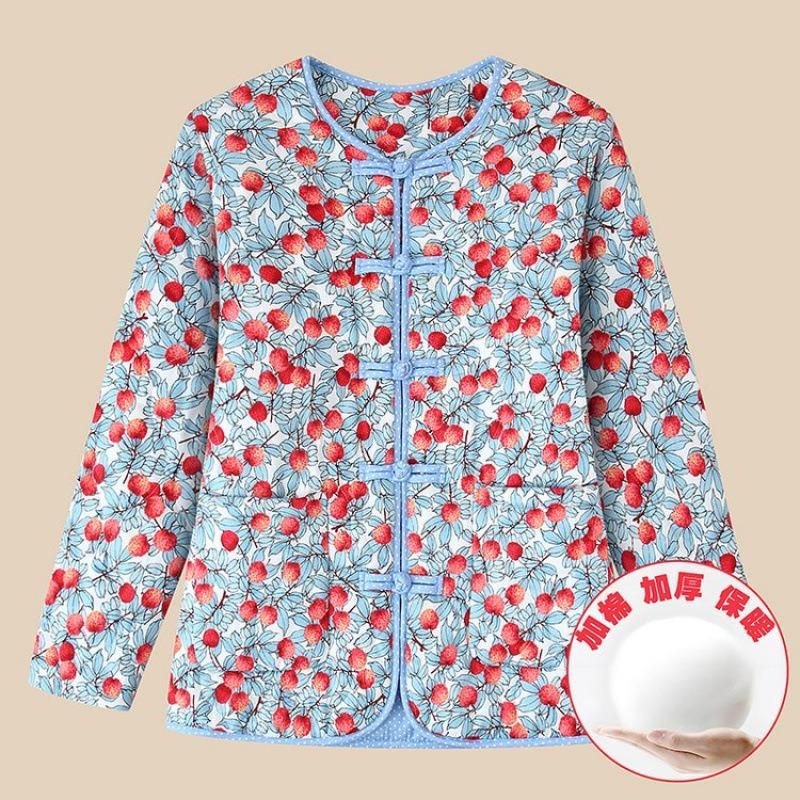 

Cotton thickened floral cotton-padded jacket, short cotton-padded jacket, warm jacket, winter women s cotton-padded jacket liner 5XL [Recommended 150-80 kg]