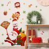 1pc Cartoon Santa Claus Wall Stickers, Removable PVC Holiday Decoration for Kids Baby Room Bedroom Nursery Decoration Wall Decal