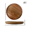 1PC Natural Whole Wood Lovesickness Wood Round Handmade Acacia Plate Round Sushi Dish Dessert Fruit Bread Dishes Soup Tableware