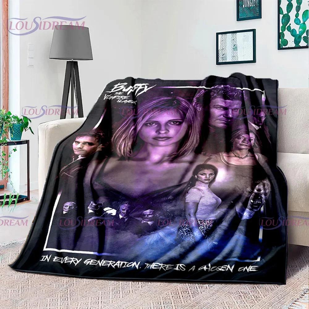 

American Drama Vampire Slayer Buffy Soft Flannel Blanket Family Picnic Blanket for Kids Plush Flanner Throw Blanket Sofa Bedding 30x40in