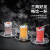 Transparente Glas-Kaffeetasse Untertasse Haushalt Schwarzer Tee Glas Wasserbecher Europäisch High-End Exquisit Nachmittagstee Tasse Dekoration