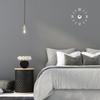 Frameless DIY Wall Clock 3D Mirror Wall Clock Mute Wall Stickers for Living Room Bedroom Home