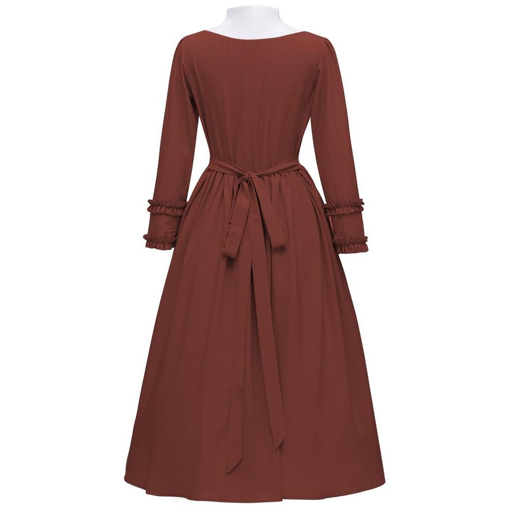 Women's Solid Colour Vintage Court Corset Cos Dresses