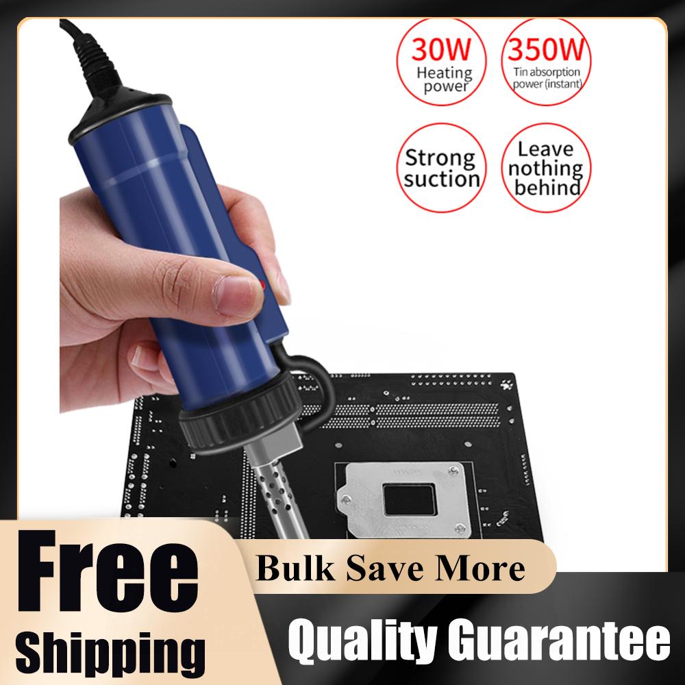 BBT-580 Vacuum Soldering Remove Pump AC 110V/220V Vacuum Solder Sucker Portable with 3 Suction Tip for Tin Removal and Soldering