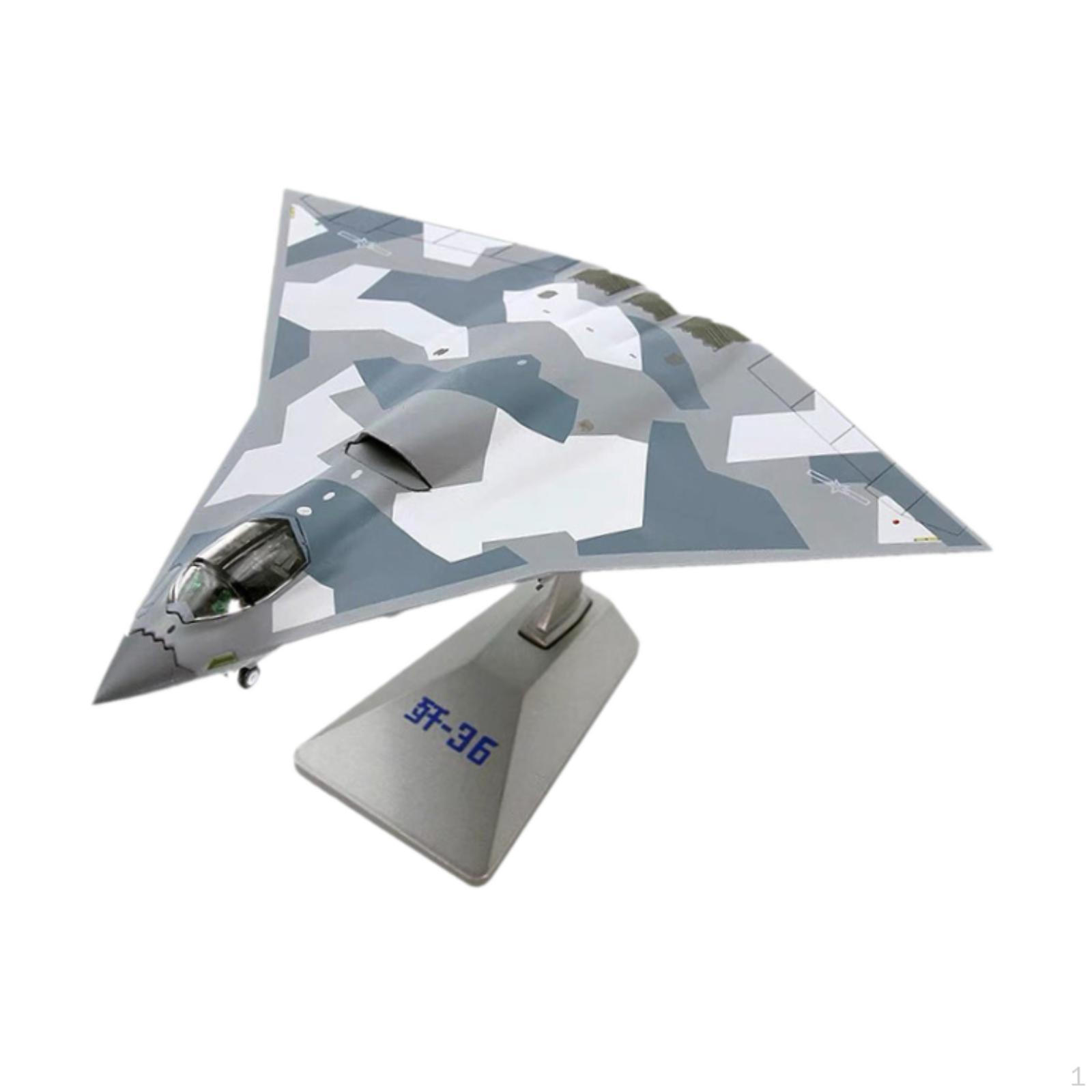 

1/144 J36 Fighter Model Attack Plane Ornament Souvenir with Display Base Collection