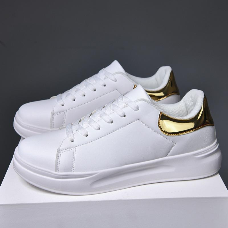 Little White Shoes Men's and Women's Spring Autumn Leather Surface Waterproof Casual Sports Shoes Youth Casual Board Shoes