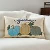 Halloween Pumpkin Embroidered Throw Pillow Cover For Sofa Living Room Outdoor Garden Decor Polyester Cushion Case