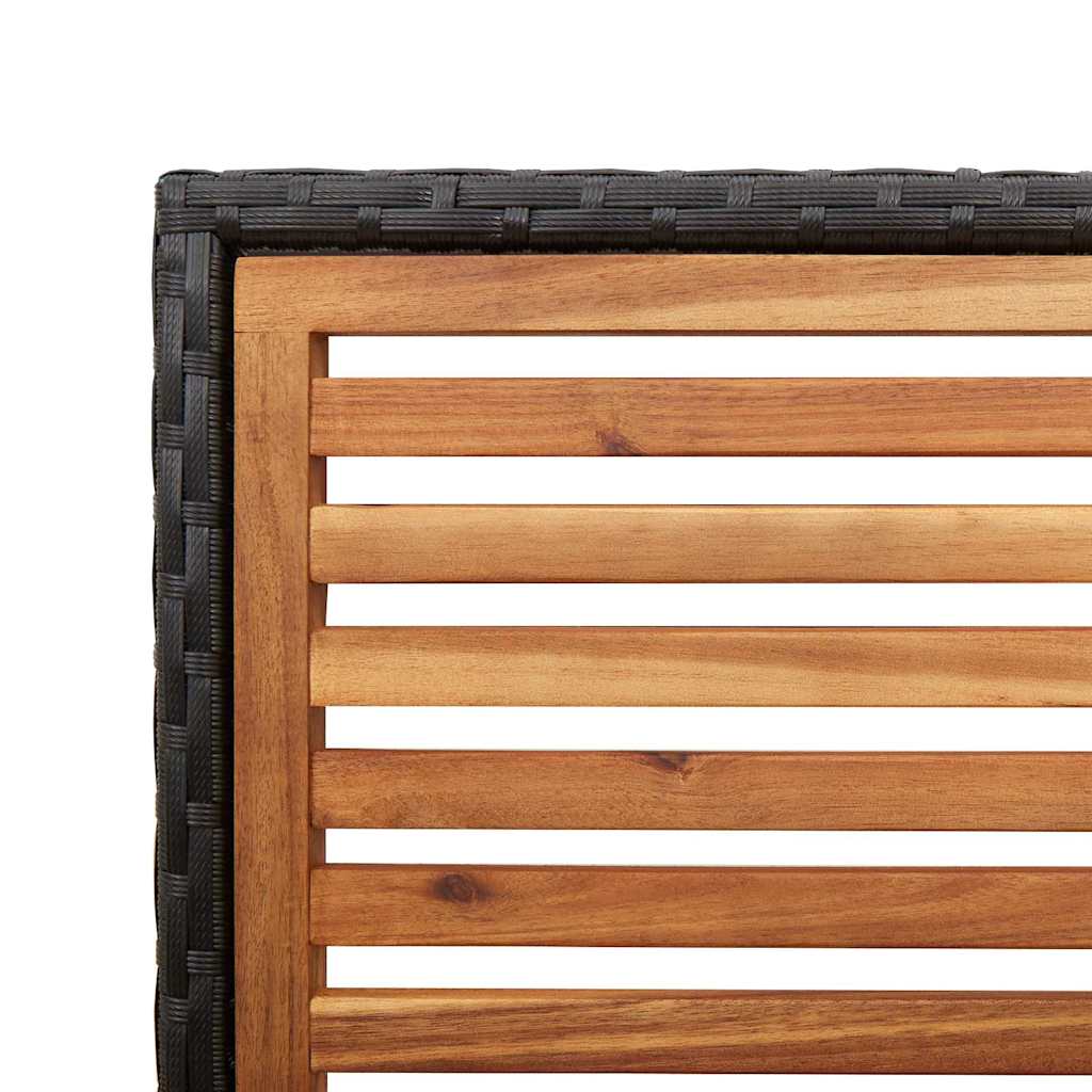 Garden Stackable Chairs 4 Pcs Brown and Black 54 X 56 X 90 Cm