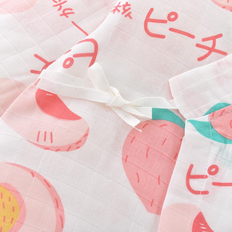 Newborn Summer Gauze Onesie with Belly Protector