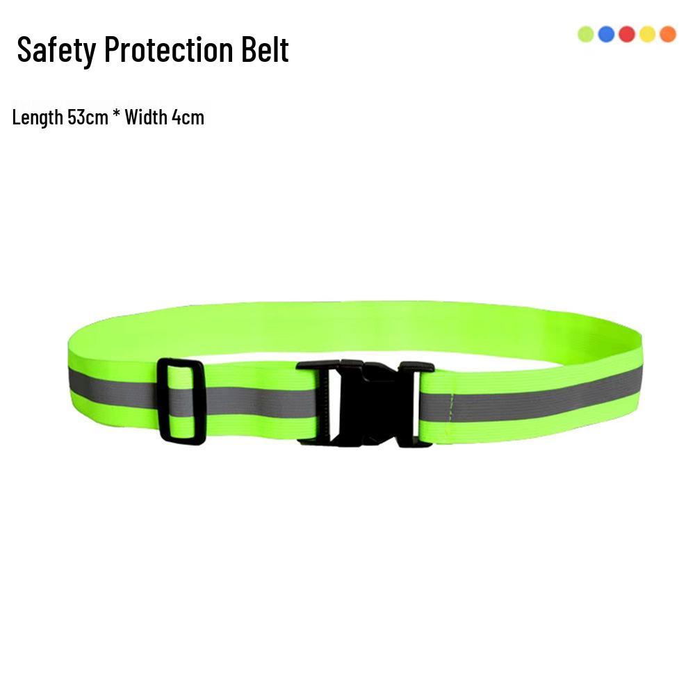 Adjustable Reflective Wristband Belt for Cycling, Running, and Construction - Elastic, Protective, and Secure.