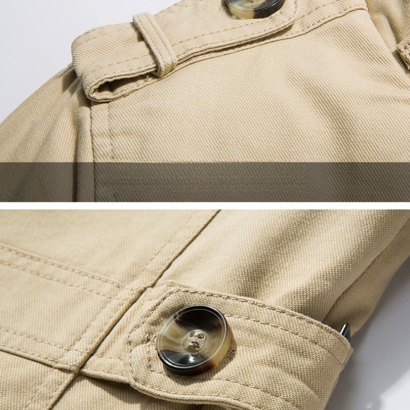 Spring and Autumn Men's New Men's Jacket Casual Men's Jacket Work Jacket Cotton Washed Windbreaker