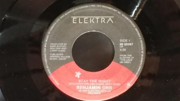 

7inch Record BENJAMIN ORR Stay The Night Thats The Way 9695067 Elektra 1986 Canada Pop Used