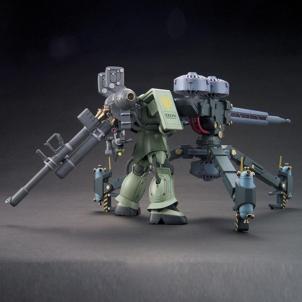 BANDAI SPIRITS Mass-Produced Zaku + Big Gun (Gundam Thunderbolt Edition) 1/144 Scale Pre-Colored Plastic Model