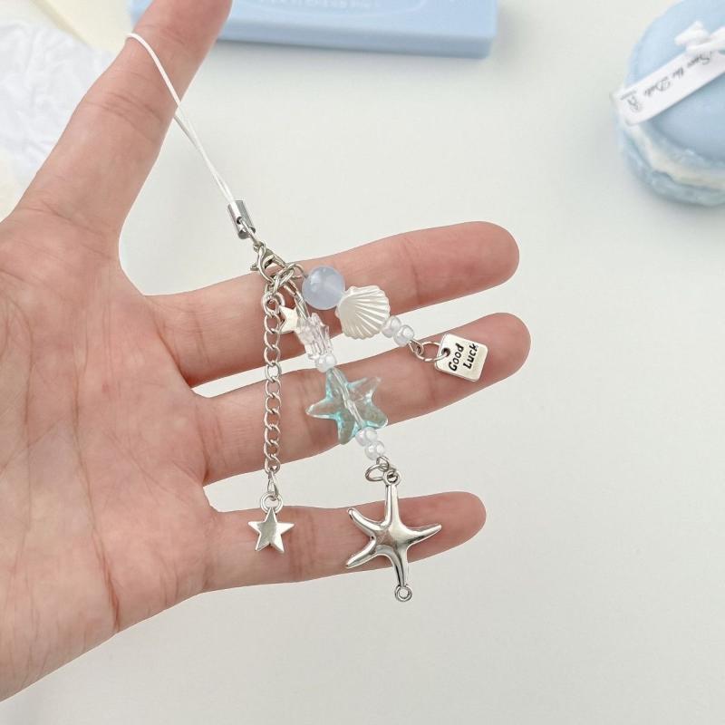 Sweet Christmas Tree Drift Bottle Four-Leaf Clover Pendant Phone Strap Keychain Exquisite Backpack Decoration Accessories Gifts