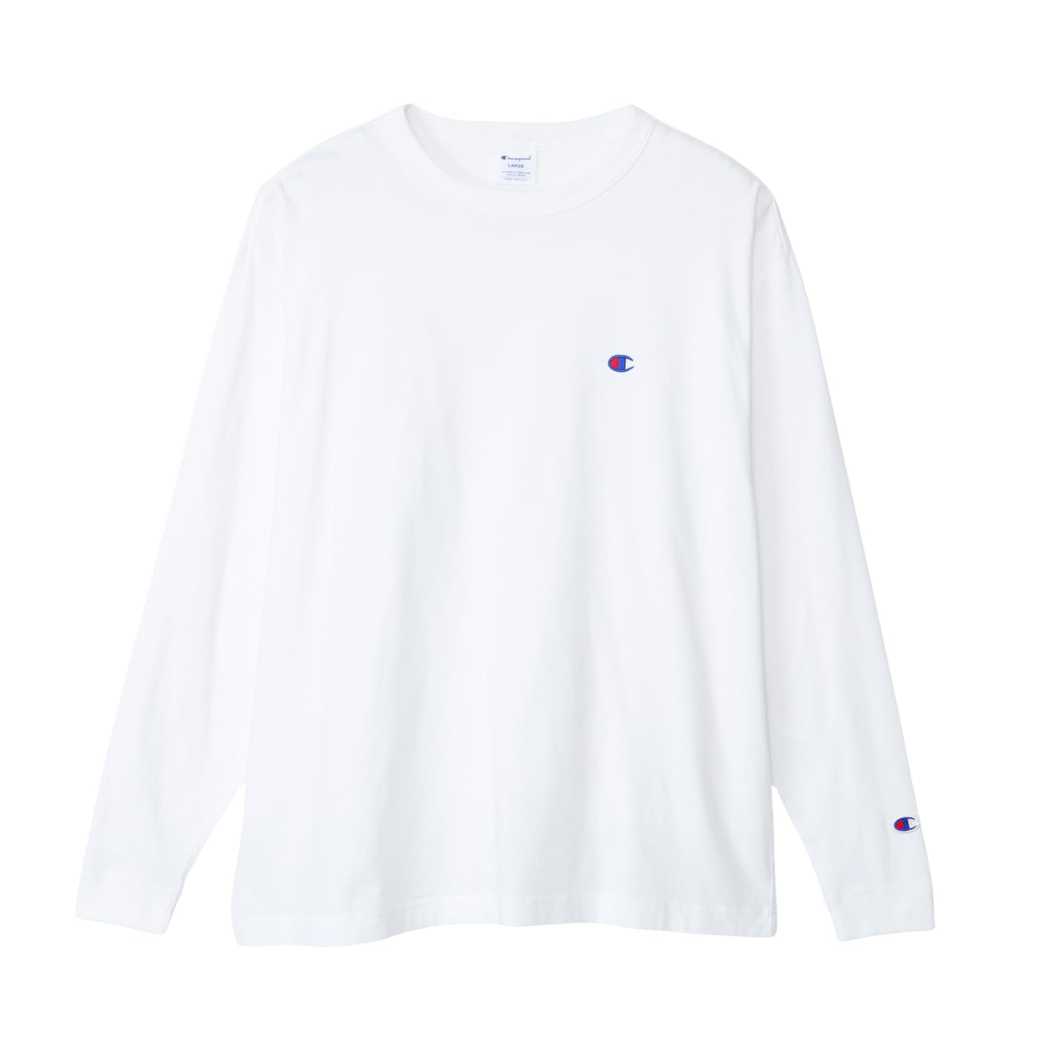 

Champion Long Sleeve Crew Relaxed Drop Men s T-Shirt, Neck, 100% Cotton, One-Point Logo, Fit, Shoulder, C8-A409Z-010-XL белый