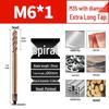 Titanium Coated Cobalt Straight Flute Extra Long Tap for Stainless Steel, Sizes M3-M8