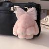 Rex-Kaninchenfell Fliege Plüschhasen Puppen Taschenanhänger Plüschhase Paar Anhänger Niedlicher Flauschiger Hase Tasche Anhänger