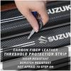 Carbon Fiber Door Sill Protector Leather Vinyl Sticker For Suzuki JIMNY Grand Vitara Sx4 Swift Alto Auto Trunk Threshold Decals