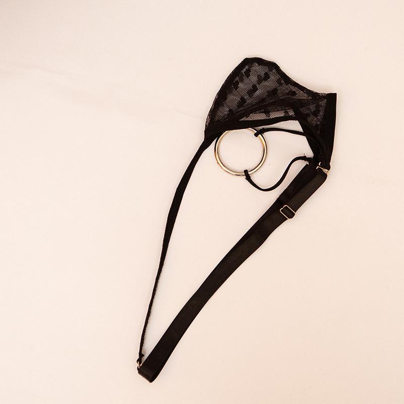 Men's Love-heart Pattern Thong Sexy Open Butt Panties Erotic G-string Penis Pouch Underpants Hollow Out Briefs Underwear