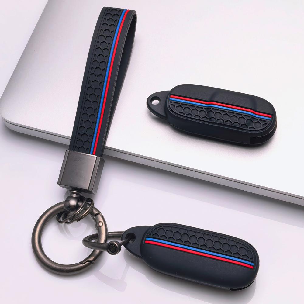 Key Fob Cover for Zontes 368G 368E 368D 368M 368K 350D with Keychain Non Slip Soft Key Shell for Zontes Induction Remote Key Anti-Scratch Surface