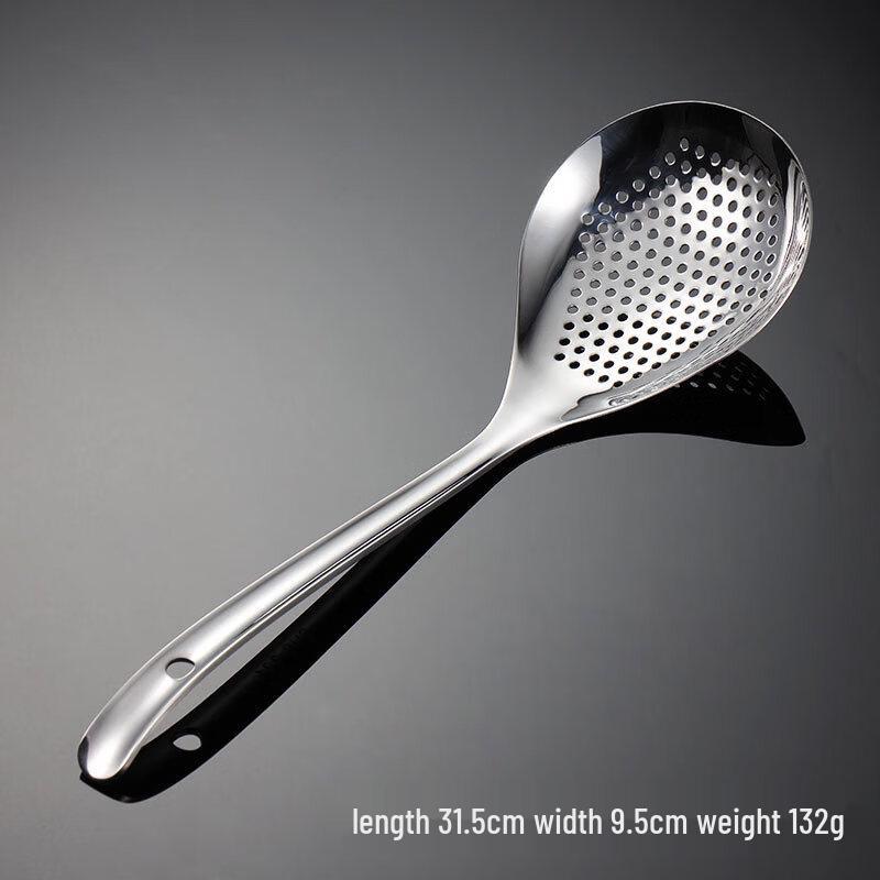 304 Stainless Steel Flat Handle Strainer Spoon