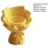 3D Printed Bouquet Pen Holder Planter, Mini Desk Decor with Bow & Artificial Flowers, Multifunctional PLA Craft for Pencil Organizer Pot, Romantic