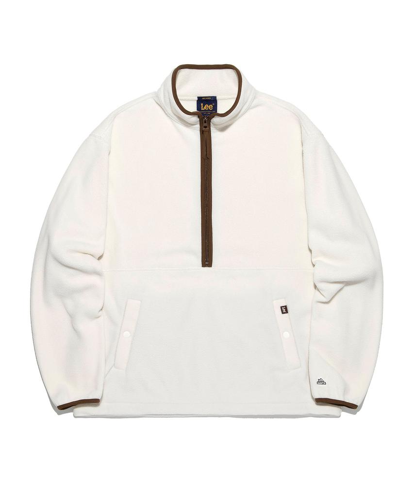 LEE Fleece Anorak Jacket Ivory