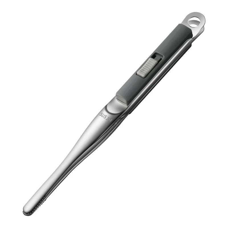 Food Tongs 304 Stainless Steel Grill Tong Meat Cooking Utensils Kitchen Accessories Camping Supplies Item Non-slip Barbecue Clip