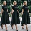 High Quality Elegant Black Dress Vintage Ladies Fit Flare Prom Party Formal Dress Retro Dresses