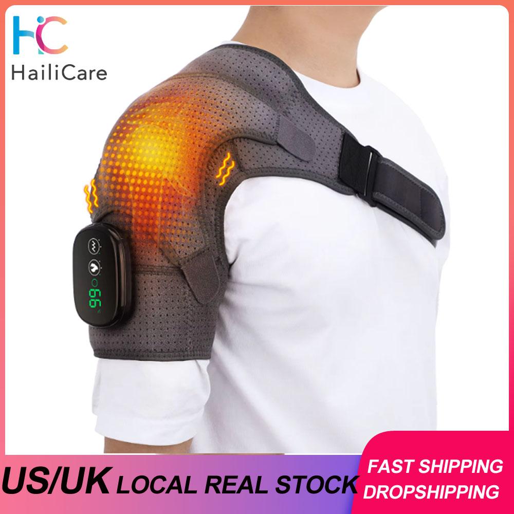 Binchi Health Electronics Men's Electric Shoulder Knee Massager With Heating Vibration Therapy Pain Relief Support Belt Thermal Brace For Wo