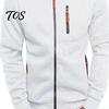 Casual Lightweight Outerwear Men Zip-up Hoodie, Athletic Hooded Jacket, Long Sleeve Sweatshirt Versatile Exercise Sports Jacket with Zippered Pockets