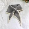 Women Scarf Patchwork Color Piercing Wrapped Short Scarf Fake Collar Winter Outdoor Cycling Wrap Around Scarf