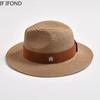 Neue Sommerstrohhüte für Damen Herren Panama Reise Strand Sonnenhut Banddekoration Elegant Luxus Jazzhut