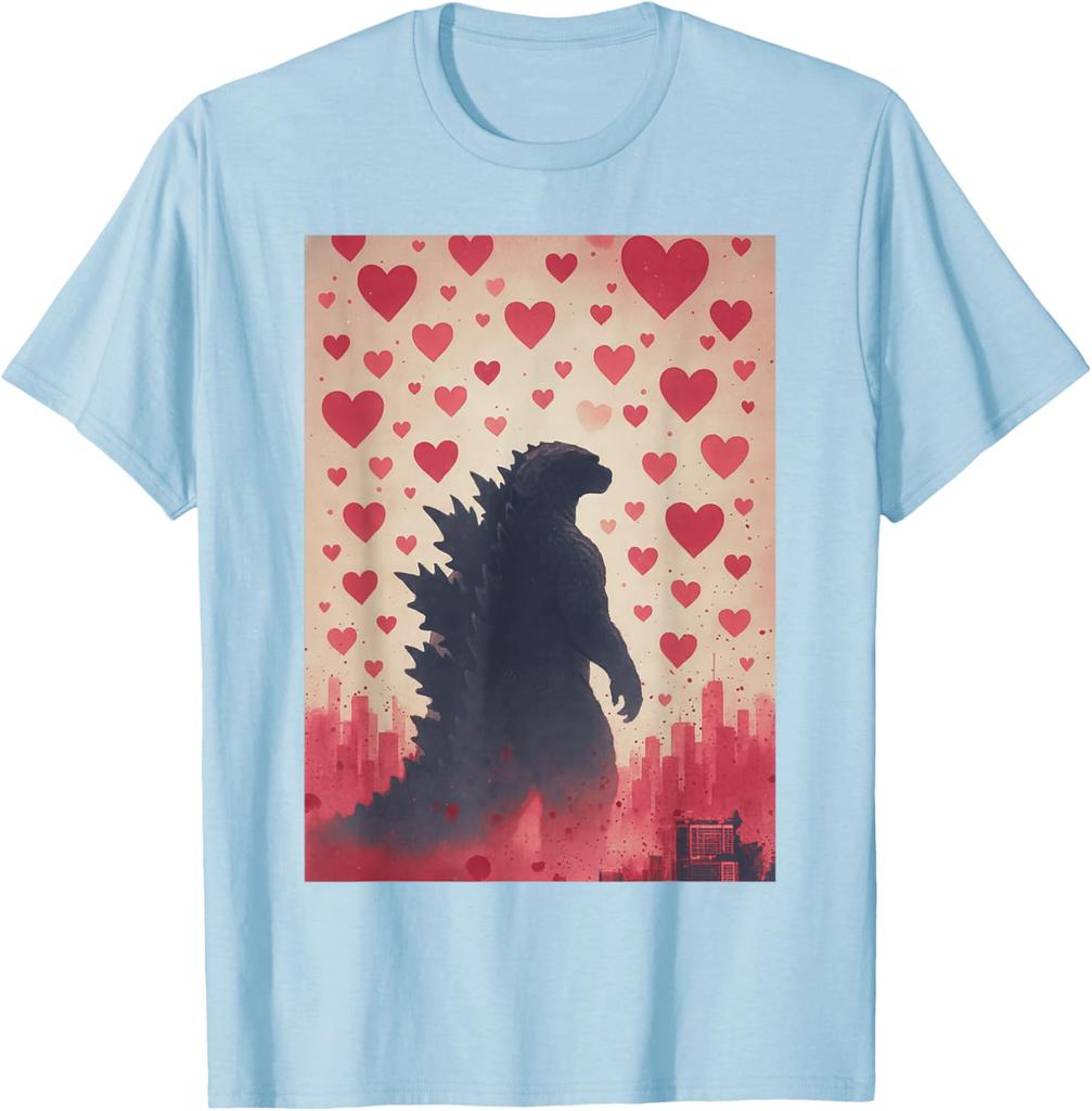 Japanese Valentine Kaiju Monster Art Unisex Boys T-Shirt S-6xl