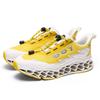 New Summer Men's D-print Blade Running Shoes, Mesh Breathable, Laces-free, Thick-soled Shock-absorbing Sports Shoes