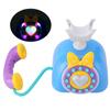 Bilingual Musical Telephone Baby Children Educational Development   Toy Gift (Blue)