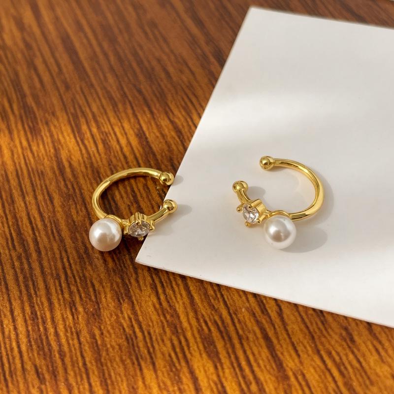 Zircon Pearl No-Piercing Ear Clip: Fashionable, Exquisite, and Luxurious Earrings