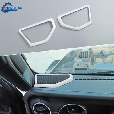 2x Autoinnenzubehör A-Säule Lautsprecherverkleidung für Jeep Wrangler JL & JT Weiß