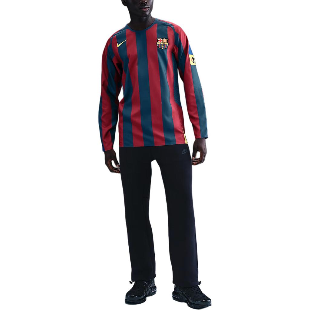 Nike FC Barcelona 2005/06 Reeditare Replica Tricou cu Mânecă Lungă Roșu/Albastru Unisex Topuri HQ1461-471